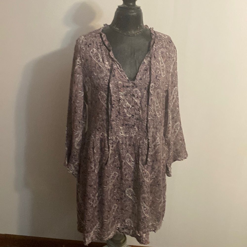 William Rast Atalia Violet Ice Tennessee Paisley dress, size L